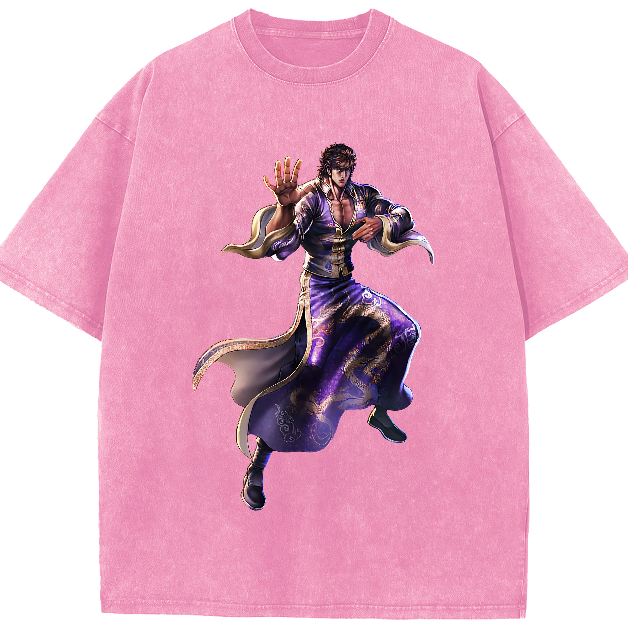 （画像用） 北斗の拳 Fist of the North Star 綿100% ヴィンテージ風 半袖Tシャツ（フロントプリント）